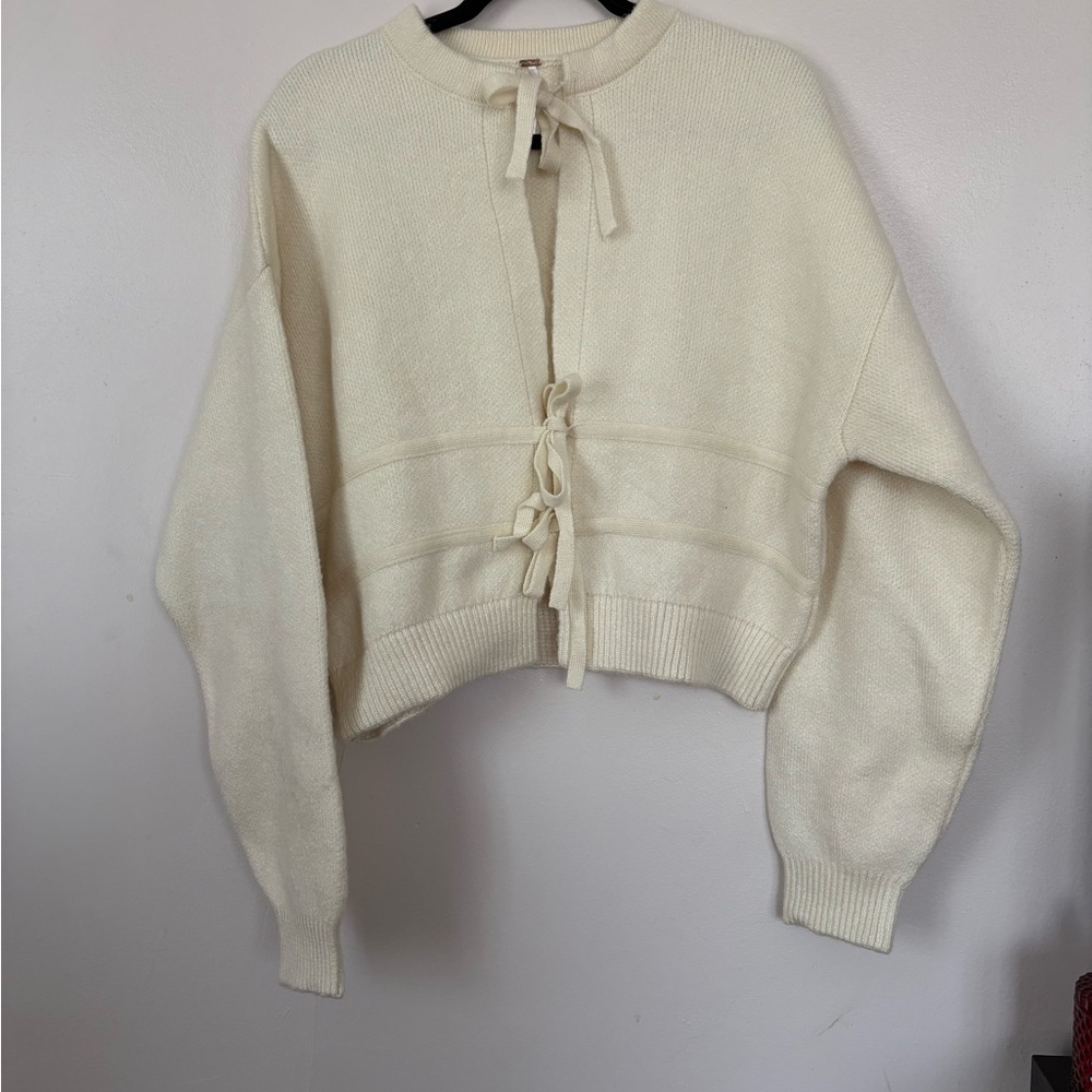 Free People Cream Women's Cardigan